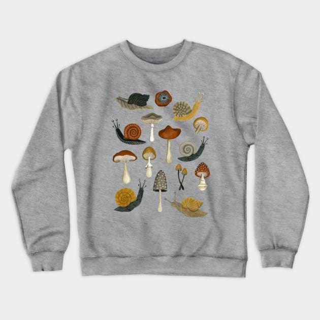 mushrooms & snails Crewneck Sweatshirt by annyamarttinen